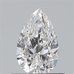 Picture of Natural Diamond 0.53 Carats, Pear with  Cut, E Color, VVS2 Clarity and Certified by GIA