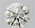 Natural Diamond 1.21 Carats, Round with Excellent Cut, J Color, VS1 Clarity and Certified by IGI
