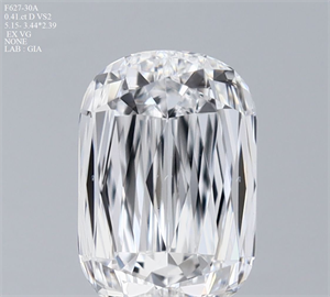 Picture of Natural Diamond 0.41 Carats, Cushion with  Cut, D Color, VS2 Clarity and Certified by GIA