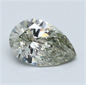 Natural Diamond 1.01 Carats, Pear with  Cut, J Color, SI1 Clarity and Certified by GIA