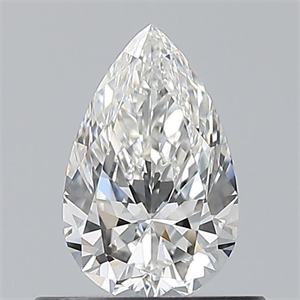 Picture of Natural Diamond 0.51 Carats, Pear with  Cut, F Color, IF Clarity and Certified by GIA