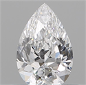 Natural Diamond 0.12 Carats, Pear with  Cut, D Color, VS2 Clarity and Certified by IGI