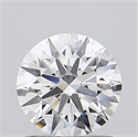 Lab Grown Diamond 1.05 Carats, Round with Ideal Cut, D Color, VVS1 Clarity and Certified by IGI