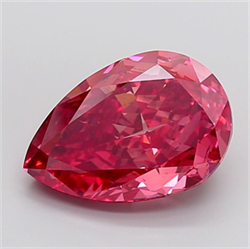 Picture of Lab Grown Diamond 10.03 Carats, Pear with  Cut, Fancy Vivid Pink Color, VS2 Clarity and Certified by IGI