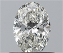 Natural Diamond 0.50 Carats, Oval with  Cut, H Color, VVS1 Clarity and Certified by IGI