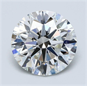 Natural Diamond 2.01 Carats, Round with Excellent Cut, H Color, VVS2 Clarity and Certified by GIA