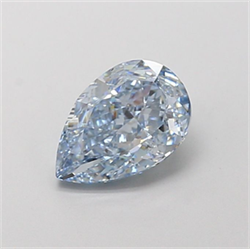 Picture of Lab Grown Diamond 1.54 Carats, Pear with  Cut, Fancy Intense Blue Color, VVS2 Clarity and Certified by IGI