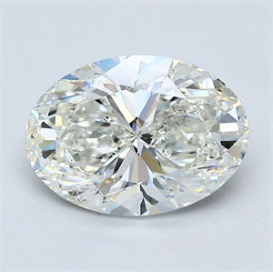 Foto Diamante Natural 3.03 quilates, Ovalado , Color J, claridad SI1 y certificado GIA de