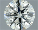 Natural Diamond 0.54 Carats, Round with Excellent Cut, J Color, VVS1 Clarity and Certified by IGI