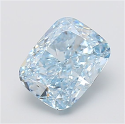 Picture of Lab Grown Diamond 2.24 Carats, CUSHION MODIFIED with  Cut, Fancy Vivid Blue Color, VVS1 Clarity and Certified by IGI