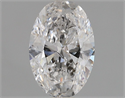 Natural Diamond 1.10 Carats, Oval with  Cut, E Color, I1 Clarity and Certified by GIA