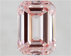 Picture of Lab Grown Diamond 3.53 Carats, Emerald with  Cut, Fancy Intense Pink Color, VS2 Clarity and Certified by IGI