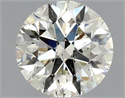 Natural Diamond 0.90 Carats, Round with Excellent Cut, K Color, I1 Clarity and Certified by GIA