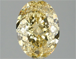 Picture of Lab Grown Diamond 2.10 Carats, Oval with  Cut, Fancy Intense Yellow Color, VVS2 Clarity and Certified by IGI
