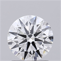Lab Grown Diamond 1.06 Carats, Round with Ideal Cut, D Color, IF Clarity and Certified by IGI