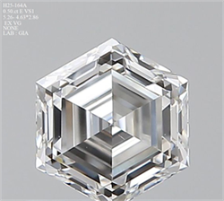 Picture of Natural Diamond 0.50 Carats, HEXAGONAL with  Cut, E Color, VS1 Clarity and Certified by GIA