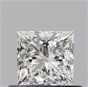 Natural Diamond 0.53 Carats, Princess with  Cut, H Color, VS2 Clarity and Certified by GIA