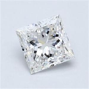 Foto Diamante Natural 0.75 quilates, Princesa , Color F, claridad VS1 y certificado GIA de