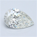 Natural Diamond 0.92 Carats, Pear with  Cut, J Color, VS1 Clarity and Certified by GIA