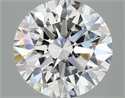 Lab Grown Diamond 2.55 Carats, Round with Excellent Cut, D Color, VVS2 Clarity and Certified by IGI