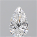 Diamante Natural 0.51 quilates, De pera , Color E, claridad SI1 y certificado GIA