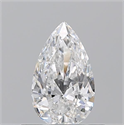 Natural Diamond 0.51 Carats, Pear with  Cut, E Color, SI1 Clarity and Certified by GIA