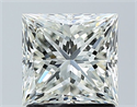 Natural Diamond 1.53 Carats, Princess with  Cut, J Color, VVS1 Clarity and Certified by GIA