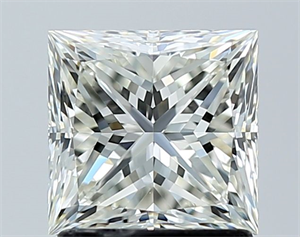 Picture of Natural Diamond 1.53 Carats, Princess with  Cut, J Color, VVS1 Clarity and Certified by GIA