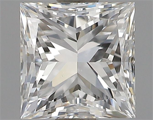 Foto Diamante Natural 0.50 quilates, Princesa , Color F, claridad VS2 y certificado GIA de