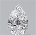 Natural Diamond 0.50 Carats, Pear with  Cut, D Color, VVS2 Clarity and Certified by GIA