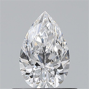 Picture of Natural Diamond 0.50 Carats, Pear with  Cut, D Color, VVS2 Clarity and Certified by GIA
