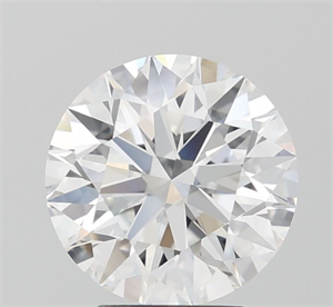 Picture of Lab Grown Diamond 3.10 Carats, Round with Ideal Cut, E Color, IF Clarity and Certified by IGI