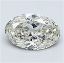 Natural Diamond 1.50 Carats, Oval with  Cut, J Color, SI2 Clarity and Certified by GIA