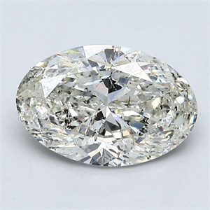 Picture of Natural Diamond 1.50 Carats, Oval with  Cut, J Color, SI2 Clarity and Certified by GIA