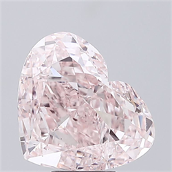Picture of Lab Grown Diamond 7.05 Carats, Heart with  Cut, Fancy Pink Color, VS1 Clarity and Certified by IGI