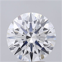 Lab Grown Diamond 3.10 Carats, Round with Ideal Cut, E Color, VS1 Clarity and Certified by IGI