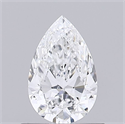 Natural Diamond 0.50 Carats, Pear with  Cut, E Color, SI1 Clarity and Certified by GIA