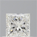 Natural Diamond 0.50 Carats, Princess with  Cut, I Color, SI1 Clarity and Certified by GIA