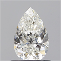 Natural Diamond 0.60 Carats, Pear with  Cut, H Color, SI1 Clarity and Certified by GIA