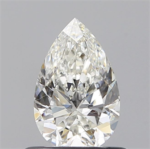Picture of Natural Diamond 0.60 Carats, Pear with  Cut, H Color, SI1 Clarity and Certified by GIA