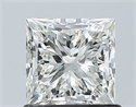 Natural Diamond 1.00 Carats, Princess with  Cut, I Color, SI1 Clarity and Certified by GIA