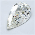 Natural Diamond 1.52 Carats, Pear with  Cut, J Color, SI2 Clarity and Certified by GIA