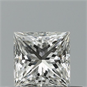 Natural Diamond 0.44 Carats, Princess with  Cut, F Color, IF Clarity and Certified by IGI