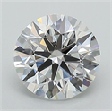 Lab Grown Diamond 1.34 Carats, Round with Ideal Cut, E Color, VS2 Clarity and Certified by IGI