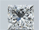 Natural Diamond 1.03 Carats, Princess with  Cut, H Color, IF Clarity and Certified by GIA