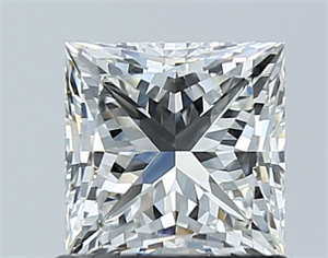 Picture of Natural Diamond 1.03 Carats, Princess with  Cut, H Color, IF Clarity and Certified by GIA