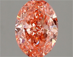 Picture of Lab Grown Diamond 1.90 Carats, Oval with  Cut, Fancy Vivid Pink Color, VVS2 Clarity and Certified by IGI