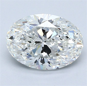 Picture of Natural Diamond 1.70 Carats, Oval with  Cut, G Color, VS1 Clarity and Certified by GIA