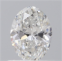 Natural Diamond 0.56 Carats, Oval with  Cut, E Color, SI2 Clarity and Certified by GIA