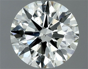 Picture of Natural Diamond 0.50 Carats, Round with Excellent Cut, J Color, SI1 Clarity and Certified by IGI